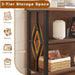 Bookshelf, 3-Tier Rustic Short Bookshelf, Industrial Shelf Bookcase with Engineered Wood Shelves, Low Bookcase with Storage, Small Shelf for Living Room, Bedroom and Office, Rustic Brown