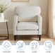 White Midcentury Modern Upholstered Accent Lounge Chair