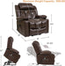 Brown Power Recliner with Massage & Heat