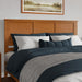 , Charlotte King Solid Wood Low Profile Platform Bed, Light Toffee