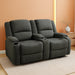 Charles Powered Double RV Wall Hugger Recliner Sofa | RV Loveseat | RV Furniture | Cloth (Fossil, 67")