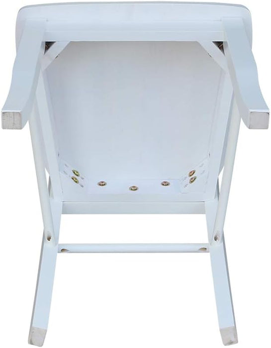 International Concepts Set of Two Madrid Ladderback Dining Chairs, White