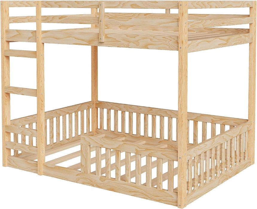 Premium Solid Pine FullOverFull BunkBed Rails Natural