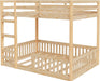 Premium Solid Pine FullOverFull BunkBed Rails Natural
