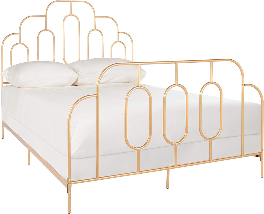 Home Paloma Retro Gold Bed, Queen