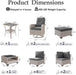 Patio Furniture Set, 12-Piece Outdoor Sectional Sofa with Swivel Rocker Chairs & Ottomans, Wicker Patio Conversation Set with Coffee Table, Gray Cushions