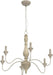 French Country Chandeliers Wood 6 Lights Rust Arms for Dining, Bedroom, Living Room and Bathroom, Brown Lamp Body Size:D29.5 Xh24.5