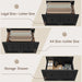 Black 43Inch Engineered Filing Cabinet With Outlet