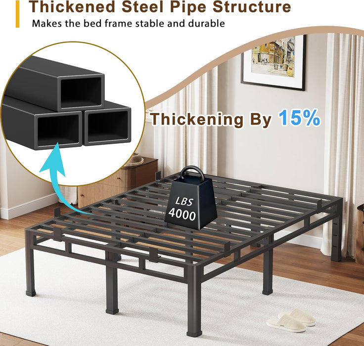 20 Inch Queen Bed Frame Double Layer 2 in 1 Platform with round Corner