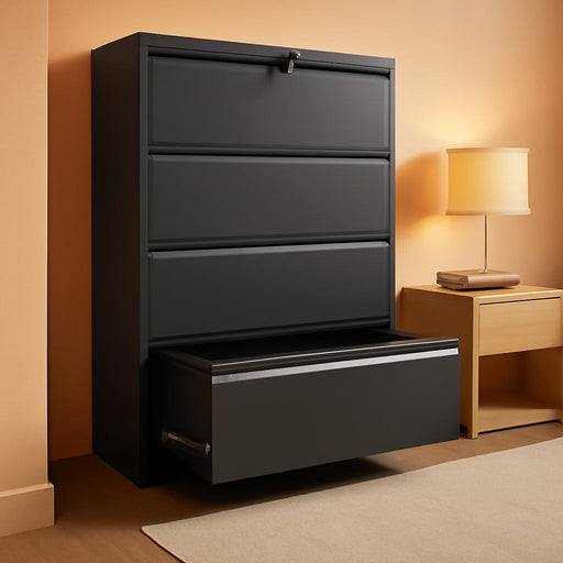 4 Drawer Metal File Cabinet for Legal/Letter Size File,Lockable
