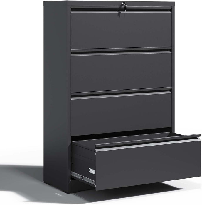 4 Drawer Metal File Cabinet for Legal/Letter Size File,Lockable
