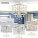 Farmhouse Crystal Ceiling Light Fixture, 3-Light Semi Flush Mount Crystal Chandelier Light Fixture Rustic Vintage White Pendant Ceiling Lamp for Hallway Corridor Kitchen Entryway Bedroom Living Room