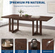 71" Dining Table for 6-8 People, Rectangular Table, Brown