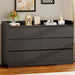 Black Dresser, 6 Drawer Dresser for Bedroom, Dresser for Closet