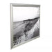 1-Panel Framed Landscape Textured Ocean Wall Art with Black and White Accents 36 In. X 51 In.