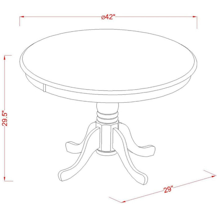 Dining Table, 42 X 29.5, HLT-LBK-TP