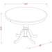 Dining Table, 42 X 29.5, HLT-LBK-TP