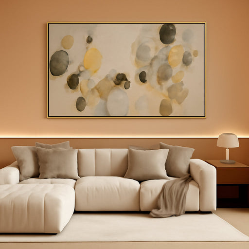 Abstract Canvas Wall Art 29x58 EmeraldGreen Geometric