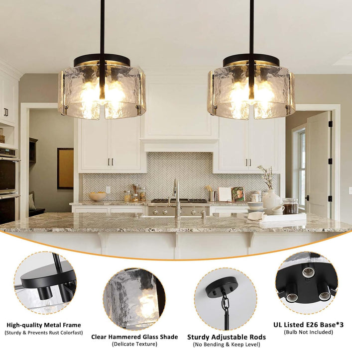 Black Chandeliers for Dining Room Light Fixture, Foyer Lighting Fixtures Entryway Light Fixture, Adjustable Modern Farmhouse Chandelier for Entryway, Bedroom, Bathroom, Foyer, Living Room, Kitchen