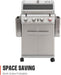 4 Burner Propane Gas Grill, Stainless Steel Outdoor Patio Barbecue Grill, with Broil Zone Fast Heating, Knob Control, and Easy Cleanup, M410MBZ