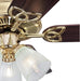 Westinghouse 7233800 Vintage Ceiling Fan with Light, 52 In., Polished Brass