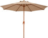 9FT Outdoor Patio Umbrella, Market Table Umbrella with 8 Sturdy Ribs and Crank System, Fade-Resistant & Waterproof for Garden Backyard Poolside Deck
