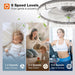 Ceiling Fans with Lights and Remote, 24'' Low Profile Flush Mount Ceiling Fan, 3000–6000K Dimmable LED Fandelier, Bladeless Crystal Fan Light for Bedroom, Kitchen, Living Room, Black