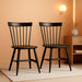 Parker Spindle Windsor Set of 2 Dining Chair, 17, Black