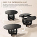 47.2"-58.7" Extendable round Dining Table for 4-6 with Storage Shelf
