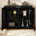 Black Sideboard Buffet Storage Cabinet,Narrow Small Entryway Cabinet