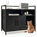 Edgware Large Litter Box Enclosure Cat Wooden Storage Cabinet with 2 Doors