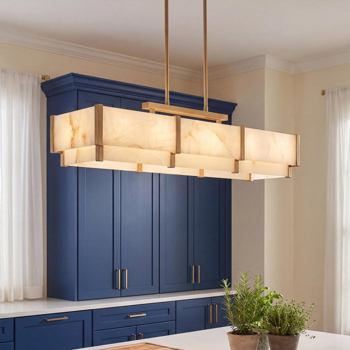 1-2330-5-60 Orleans 5-Light Island in Distressed Gold
