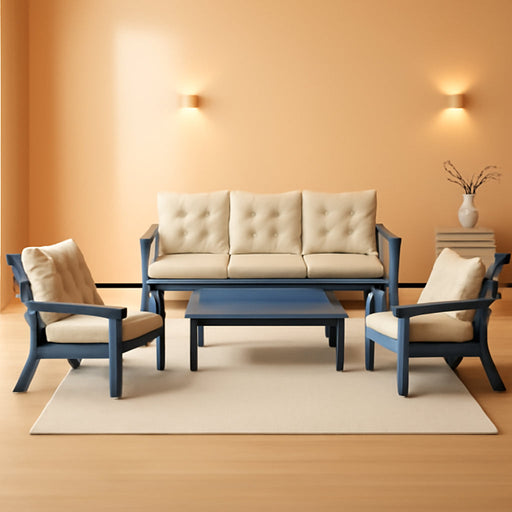 5 Seats HDPE Patio Conversation Sets, Outdoor Patio Furniture Set