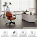 Solid Wood LShape Desk With IntegratedSideCabinet 56In