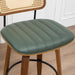 Swivel Bar Height Stools, Mid Century Modern Bar Stools with Curved Back | Solid Bentwood Frame, Walnut Finish, Cane Back, PU Leather Upholstered Seat, Kitchen Barstools for Bar, Cafe, Pub, Restaurant