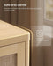 Boho Buffet Cabinets, Set of 2, with Rattan-Look Doors