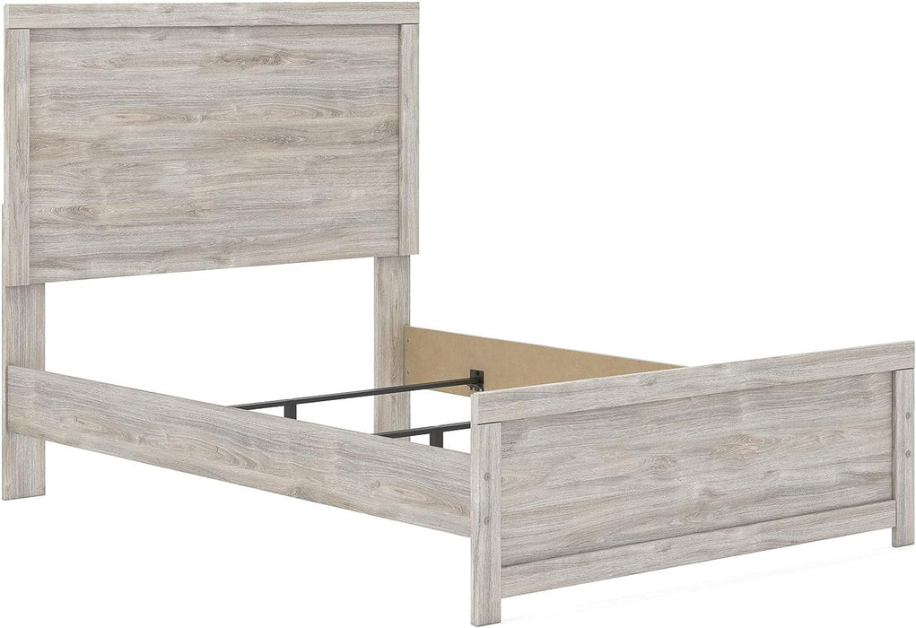 Signature Design by Ashley Jonnifer Full Panel Bed Frame, Light Gray Bedroom Furniture with Panel Headboard, Engineered Wood and Decorative Laminate, Relaxed Casual Style