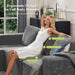 106 Inches Modular Sectional Sofa RightFacing Grey