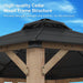 13' X 13' Outdoor Wood Gazebo, Hardtop Gazebo Permanent Wooden Pavilion with Galvanized Steel Double Roof, for Packyard, Garden, Deck, Cedar Wood