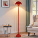Red Floor Lamp for Living Room, 66'' Tall Industrial Standing Lamp with Unique Reflecting Shade, Mid Century Modern Ambient Light for Bedroom Office Corner