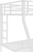 White FullSize DurablePremiumQuality Bunk Bed Frame