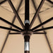 12-Year-Non-Fading, 9Ft Premium Sunbrella Patio Umbrella, Hand-Crank, Button-Tilt, Bronze Frame, Heather Beige Fabric