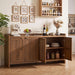 63" Fluted Sideboard Buffet Cabinet with Storage and 4 Doors