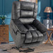 Lift Recliner Chair, Power Lift Recliner with Heat Therapy and Massage Function, Fabric Electric Lift Chair Remote and Side Pocket, Oversized Power Reclining Sofa for Elderly Lazy Boy, Beacon Grey