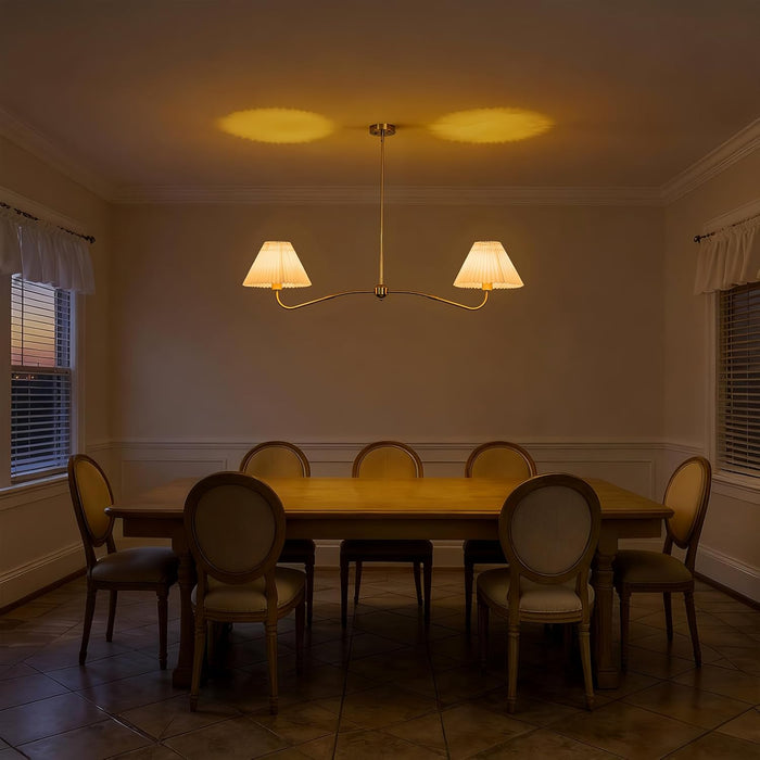 47 Inch BrushedGold Linear Chandelier Island Fixture