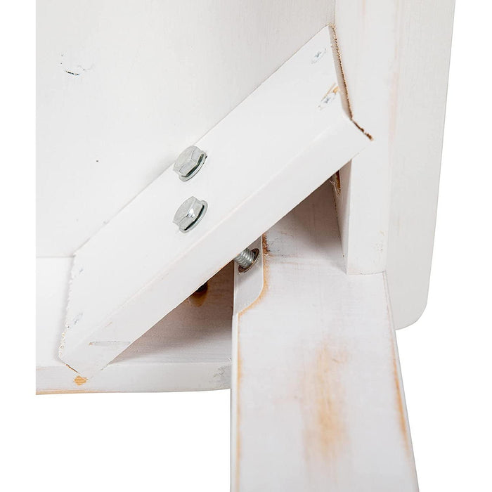 Rustic White Solid Pine Farm Dining Table