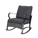 3-Piece Metal Patio Conversation Set with Grey Cushions