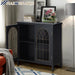 Small Solid Wood Hallway Storage Solutions Cabinet