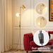 Gold Brass Brushed Floor Lamp, 3-Color Dimmable Bulb, 63" Tall