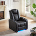 Top-Grain Leather Home Theater Seating, Dual-Motor Power Recliner